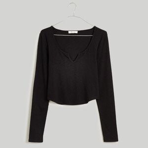 Madewell Split-Neck Long-Sleeve Tee